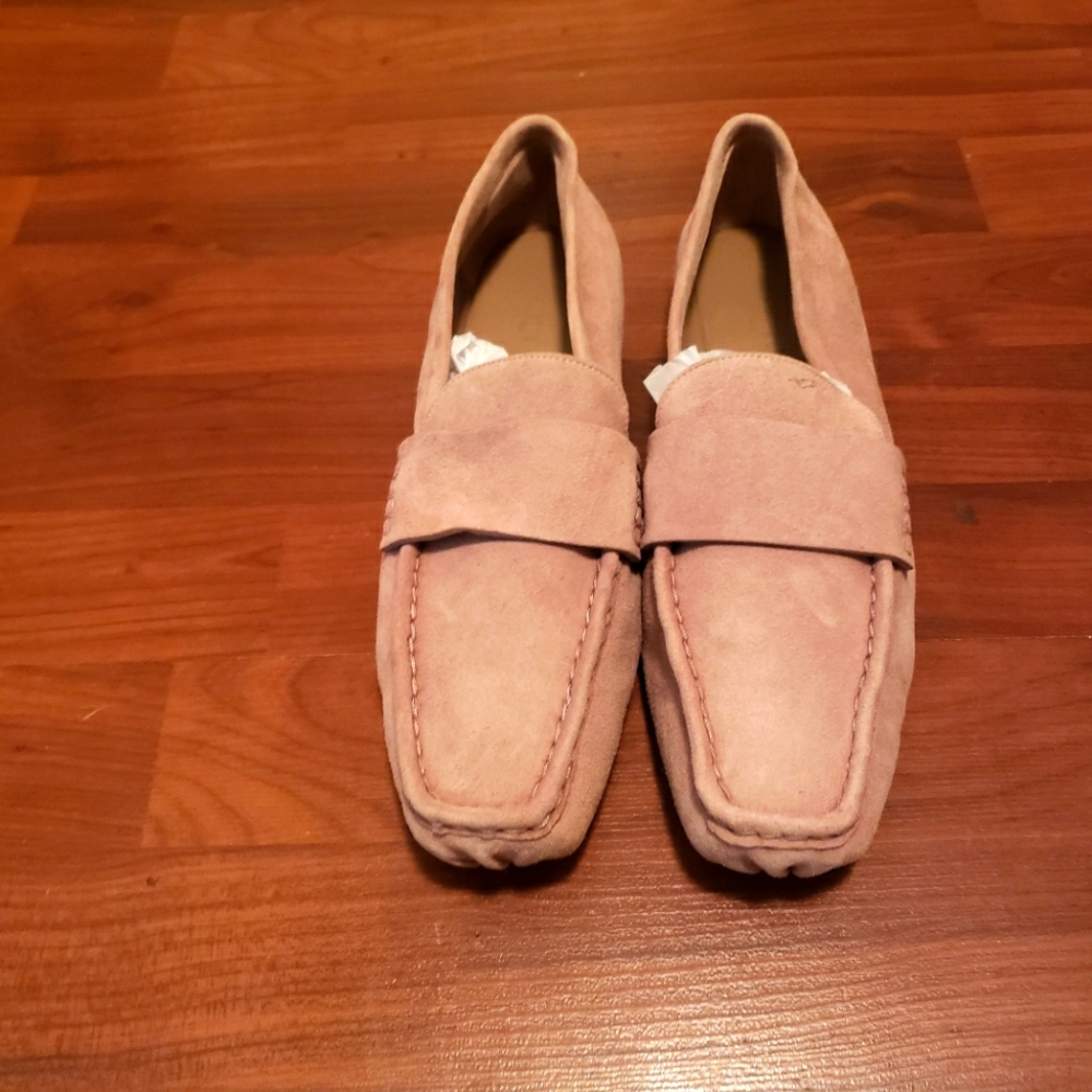 Lafayette 148 New York Loafers * Cream * Suede * Size 40/8.5 * NWOB/T - Picture 4 of 8